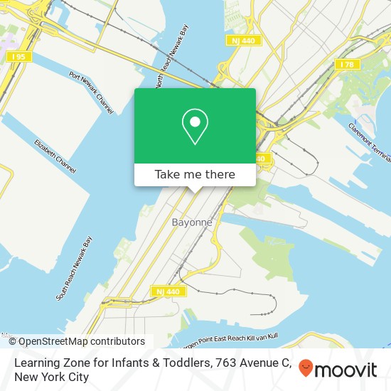 Learning Zone for Infants & Toddlers, 763 Avenue C map
