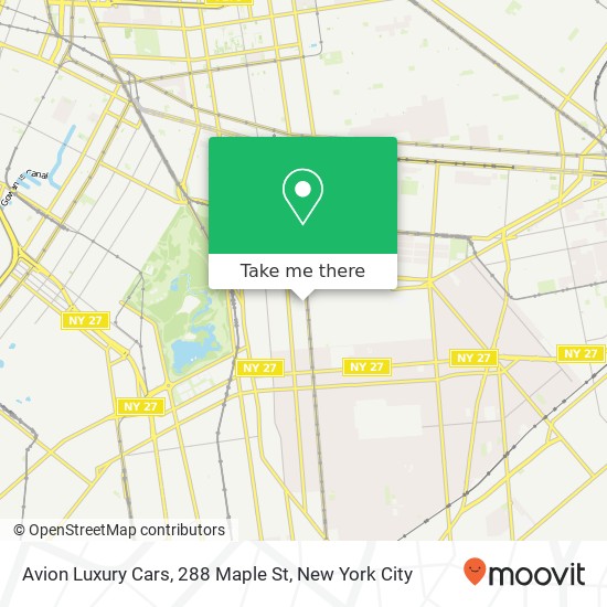 Avion Luxury Cars, 288 Maple St map