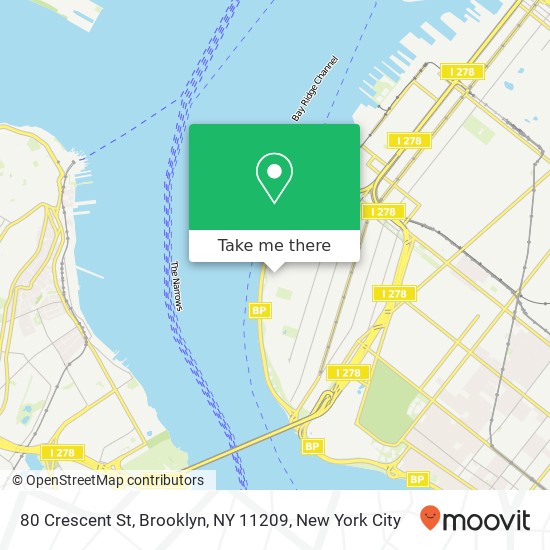 Mapa de 80 Crescent St, Brooklyn, NY 11209