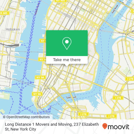Mapa de Long Distance 1 Movers and Moving, 237 Elizabeth St