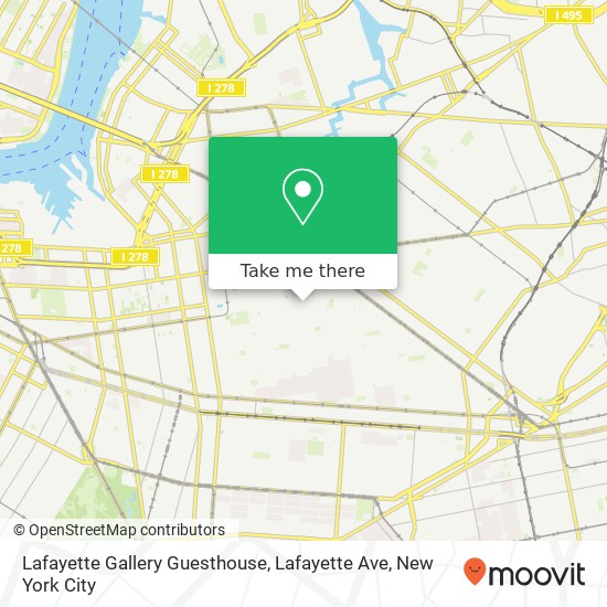 Lafayette Gallery Guesthouse, Lafayette Ave map