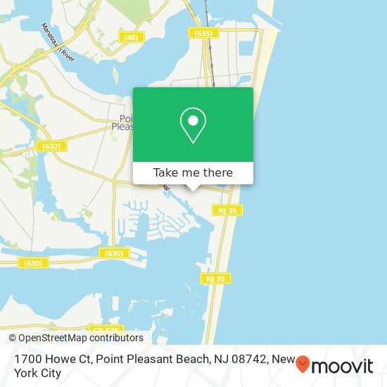 1700 Howe Ct, Point Pleasant Beach, NJ 08742 map