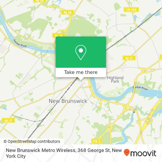 New Brunswick Metro Wireless, 368 George St map