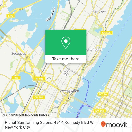 Mapa de Planet Sun Tanning Salons, 4914 Kennedy Blvd W