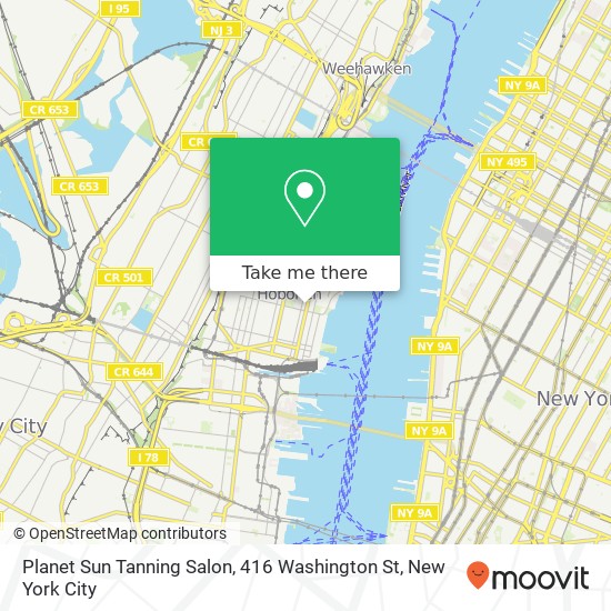 Planet Sun Tanning Salon, 416 Washington St map