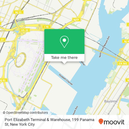 Mapa de Port Elizabeth Terminal & Warehouse, 199 Panama St