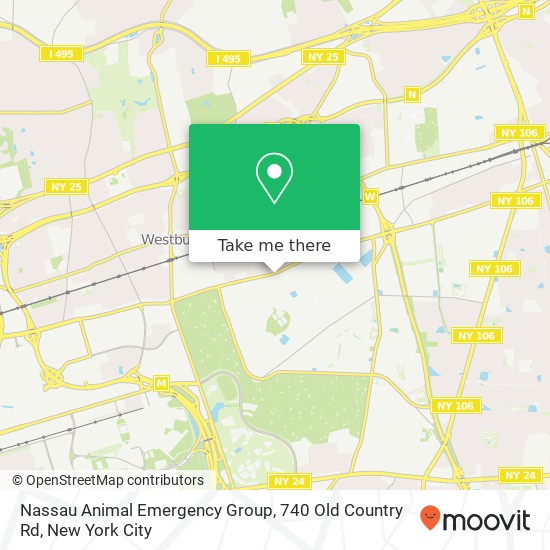 Nassau Animal Emergency Group, 740 Old Country Rd map