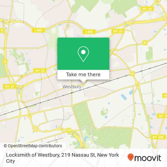 Locksmith of Westbury, 219 Nassau St map