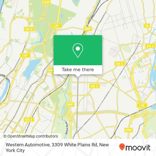 Mapa de Western Automotive, 3309 White Plains Rd