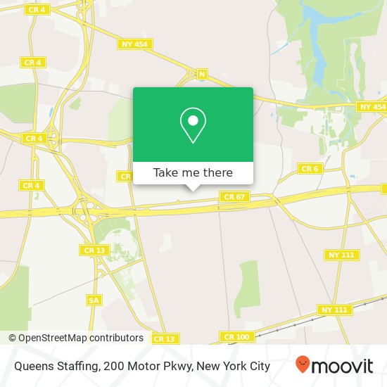 Mapa de Queens Staffing, 200 Motor Pkwy