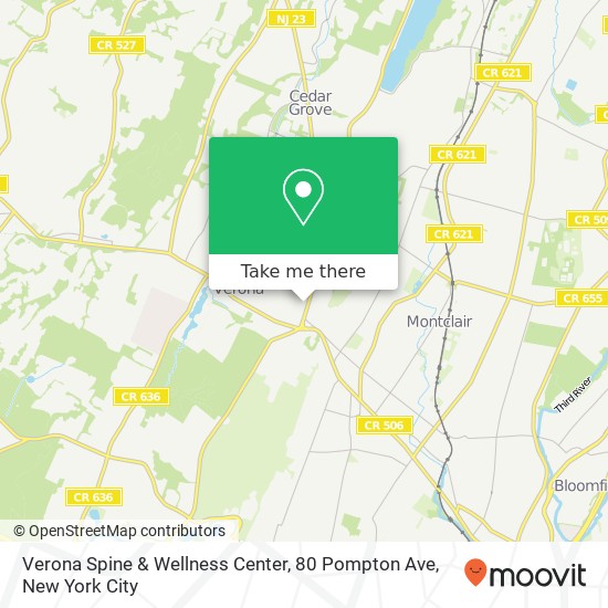 Verona Spine & Wellness Center, 80 Pompton Ave map