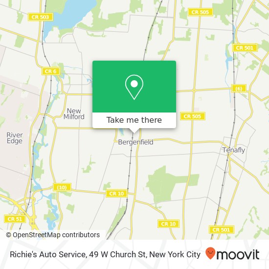 Mapa de Richie's Auto Service, 49 W Church St