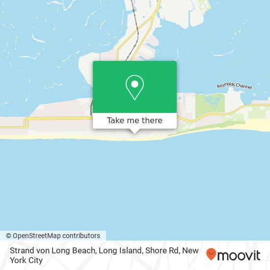 Strand von Long Beach, Long Island, Shore Rd map