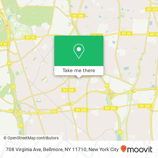 708 Virginia Ave, Bellmore, NY 11710 map
