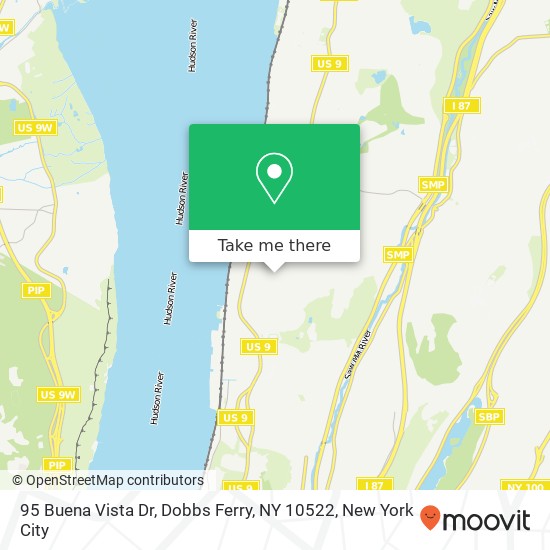 Mapa de 95 Buena Vista Dr, Dobbs Ferry, NY 10522