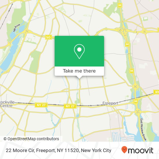 Mapa de 22 Moore Cir, Freeport, NY 11520