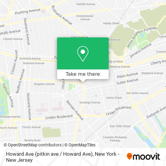 Howard Ave (pitkin ave / Howard Ave) map