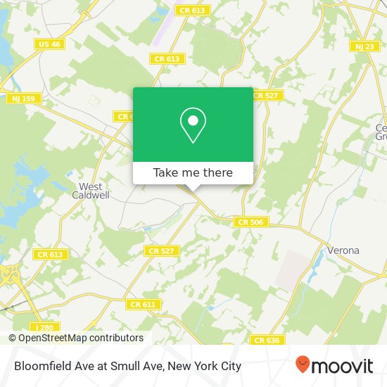 Mapa de Bloomfield Ave at Smull Ave