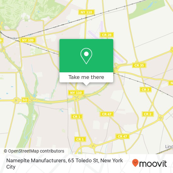 Mapa de Nameplte Manufacturers, 65 Toledo St