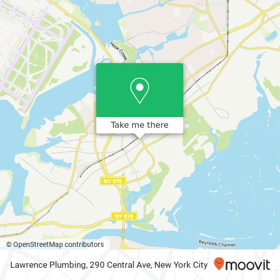 Mapa de Lawrence Plumbing, 290 Central Ave