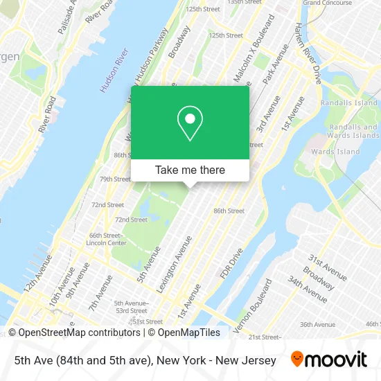 5th Ave (84th and 5th ave) map