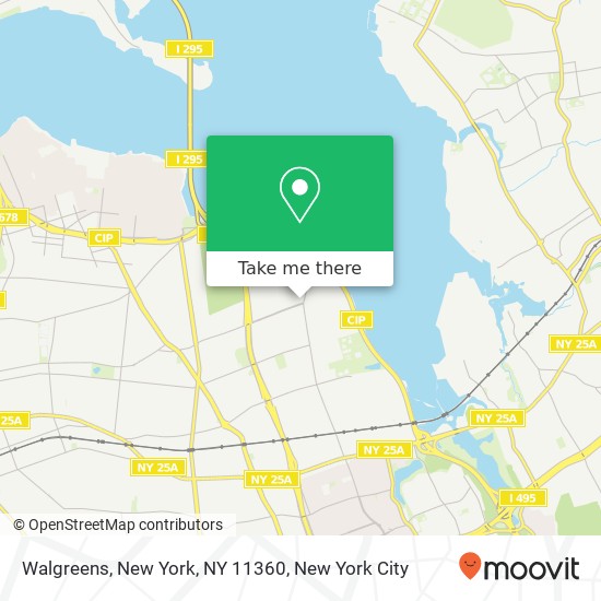 Walgreens, New York, NY 11360 map