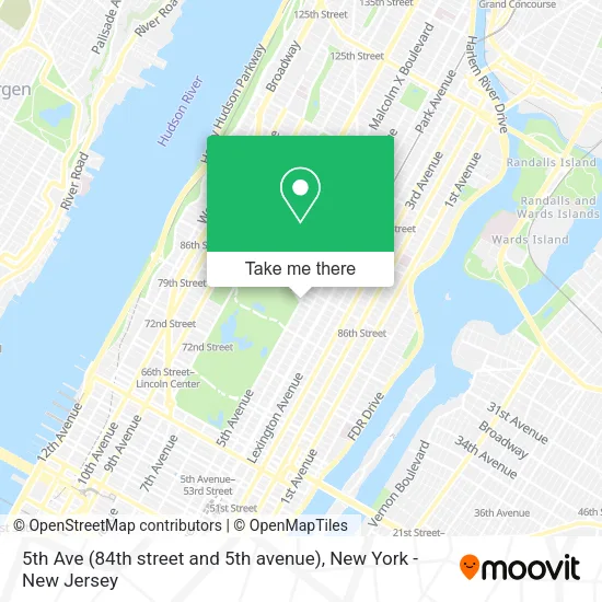 5th Ave (84th street and 5th avenue) map