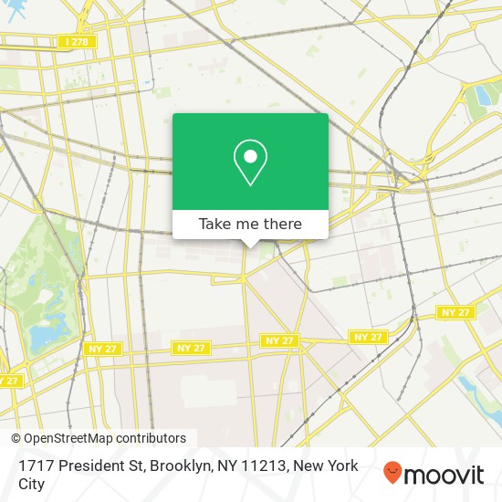 1717 President St, Brooklyn, NY 11213 map