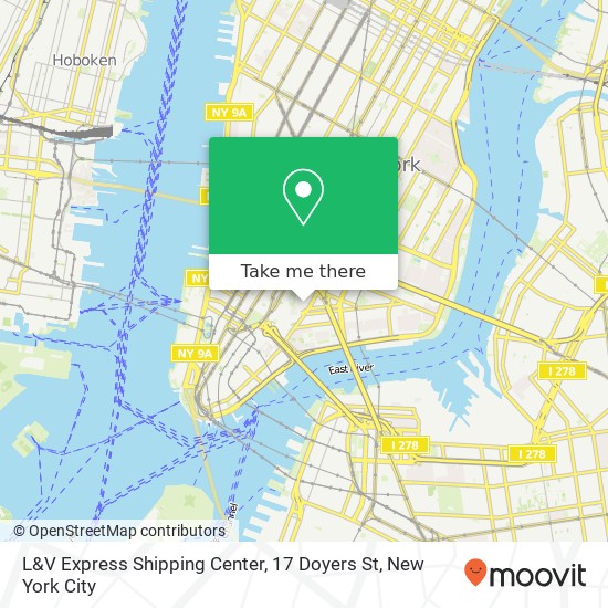L&V Express Shipping Center, 17 Doyers St map