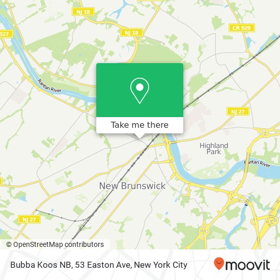 Mapa de Bubba Koos NB, 53 Easton Ave