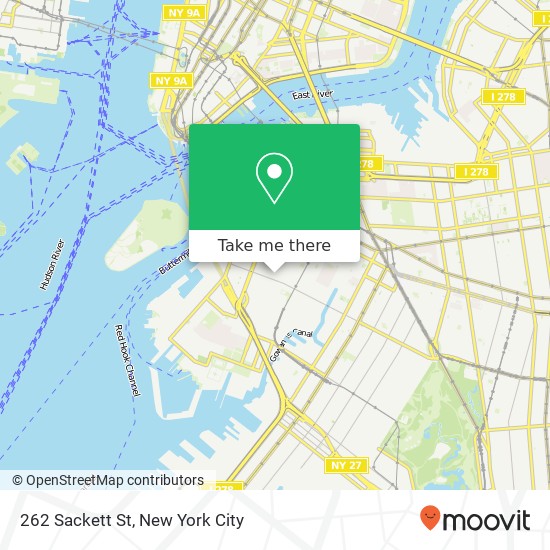 Mapa de 262 Sackett St, Brooklyn, NY 11231