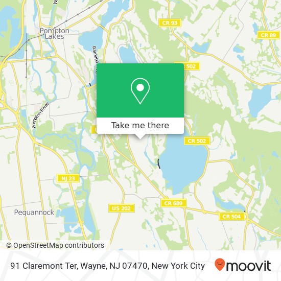 91 Claremont Ter, Wayne, NJ 07470 map