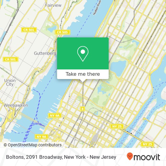 Mapa de Boltons, 2091 Broadway