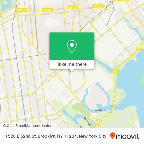 Mapa de 1528 E 52nd St, Brooklyn, NY 11234