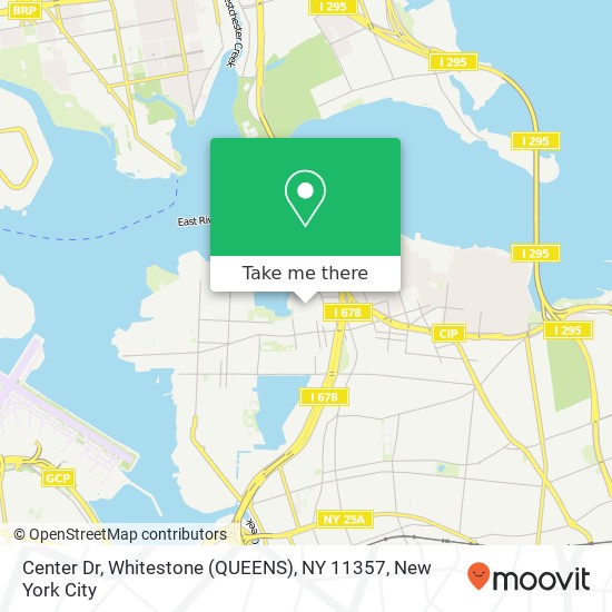 Mapa de Center Dr, Whitestone (QUEENS), NY 11357