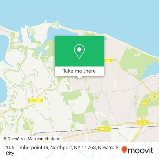 Mapa de 106 Timberpoint Dr, Northport, NY 11768