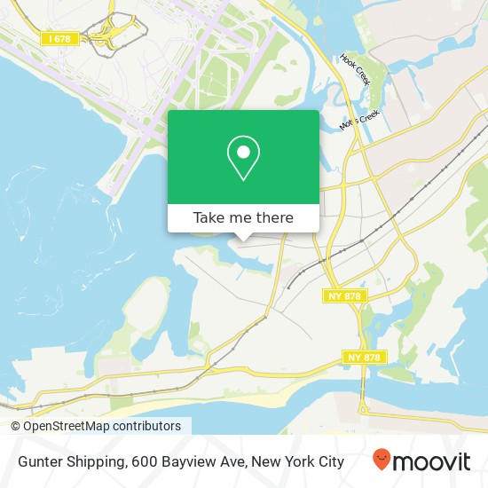 Mapa de Gunter Shipping, 600 Bayview Ave