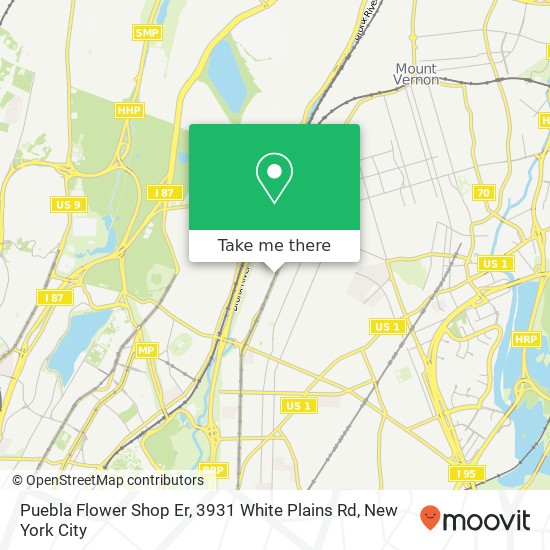 Puebla Flower Shop Er, 3931 White Plains Rd map