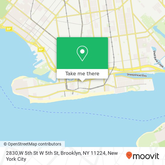 Mapa de 2830,W 5th St W 5th St, Brooklyn, NY 11224