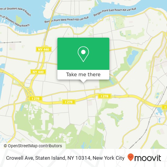 Mapa de Crowell Ave, Staten Island, NY 10314