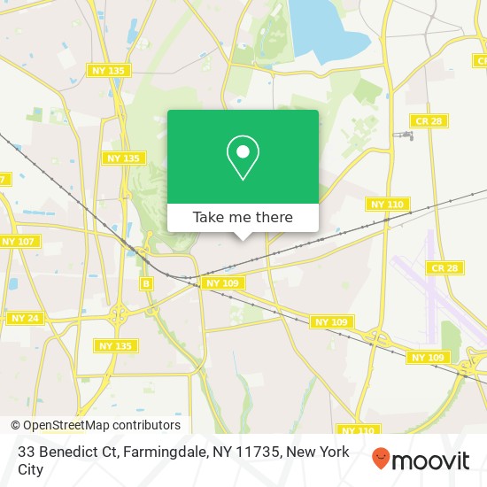 33 Benedict Ct, Farmingdale, NY 11735 map
