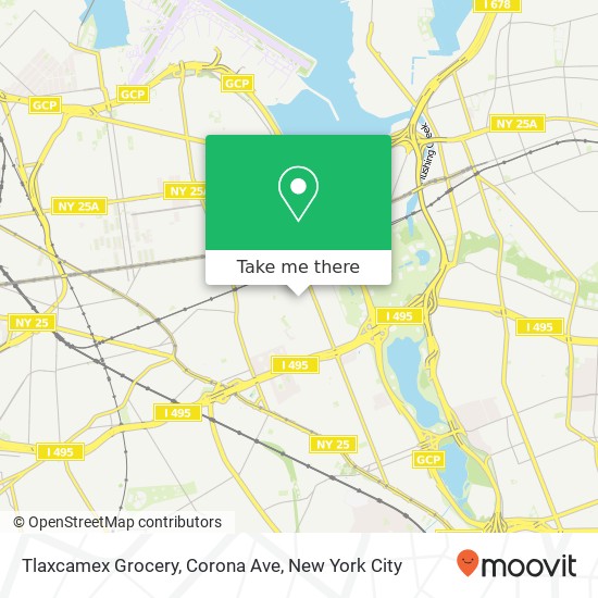 Mapa de Tlaxcamex Grocery, Corona Ave
