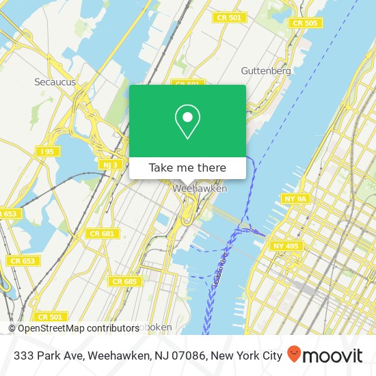 333 Park Ave, Weehawken, NJ 07086 map