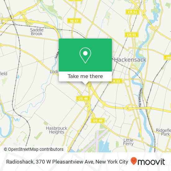 Mapa de Radioshack, 370 W Pleasantview Ave