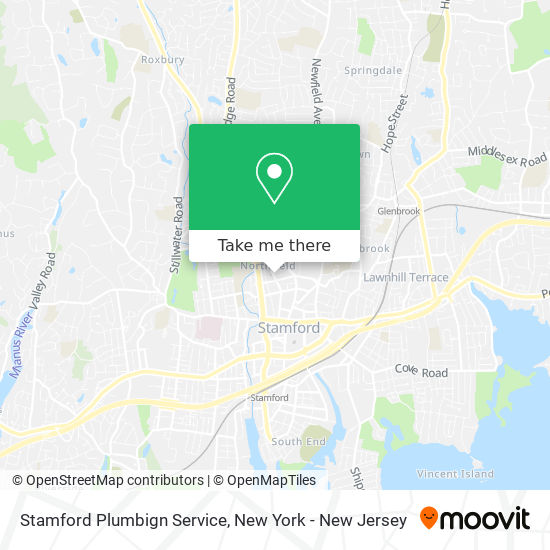 Stamford Plumbign Service map