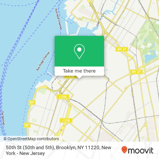 Mapa de 50th St (50th and 5th), Brooklyn, NY 11220