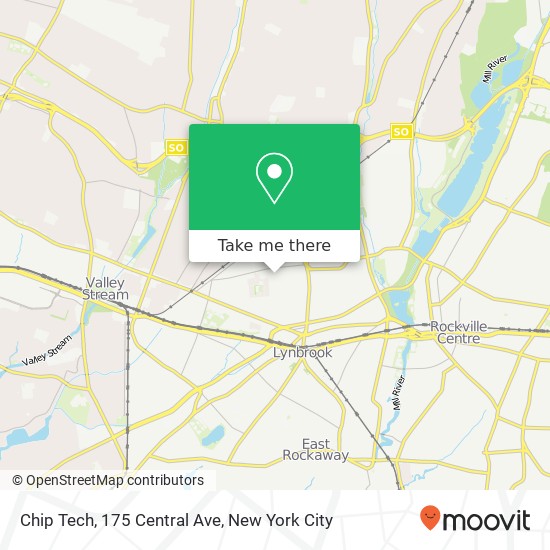 Mapa de Chip Tech, 175 Central Ave