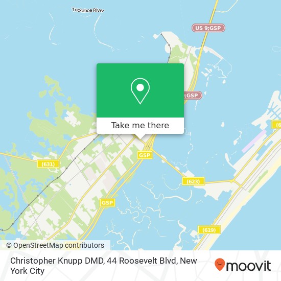 Mapa de Christopher Knupp DMD, 44 Roosevelt Blvd