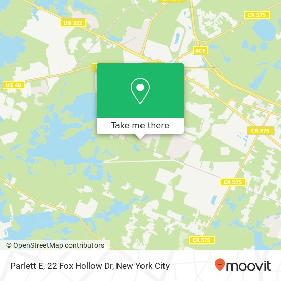 Parlett E, 22 Fox Hollow Dr map