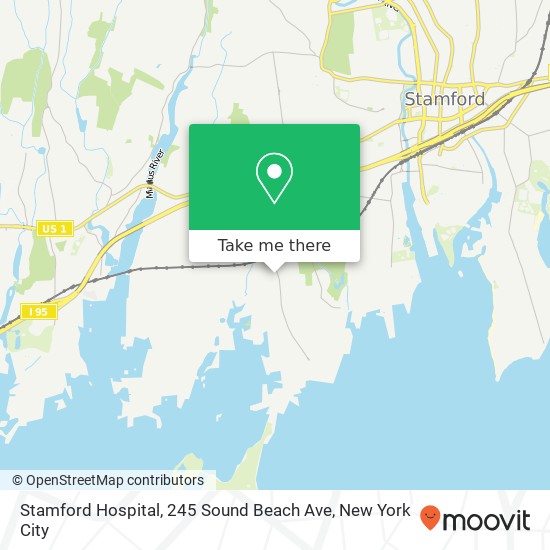 Stamford Hospital, 245 Sound Beach Ave map